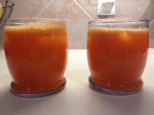 Orange, Carrot, Apple Juice made with Breville Juice Fountain